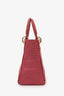 Christian Dior 2020 Pink Cannage Canvas Medium Lady D-Lite With Strap