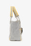 Pre-Loved Chanel™ 2005-06 Yellow/Grey CC Camellia No. 5 Choco Bar Canvas Tote