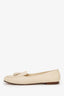 Loro Piana Beige Leather Tassel Loafers Size 37