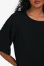 Helmut Lang Black Cropped Boxy Blouse Size XS