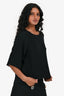 Helmut Lang Black Cropped Boxy Blouse Size XS