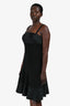 Akris Punto Black Sleeveless Midi Dress with Waist Tie Size 10 US