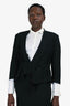 Max Mara Black Wrap Jacket + Midi Skirt Set Size 10 US