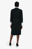 Max Mara Black Wrap Jacket + Midi Skirt Set Size 10 US