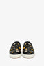 Christian Louboutin Black Leather Embellished Slip On Sneakers Size 38
