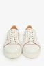 Christian Louboutin White Leather Red Trim Sneakers Size 39