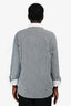 Frame Black/White Striped Cotton Poplin Button-Up Shirt Size M