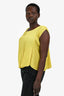 Pleats Please Issey Miyake Lime Green Pleated Sleeveless Top Size 3