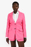 Rag & Bone Hot Pink Linen Blend Blazer Size 6 + Short Size 8 Set