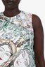 3.1 Phillip Lim White/Green Multicolour Printed Sleeveless Top Size 6