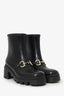 Gucci Black Rubber Chunky Horse-bit Boots Size 40