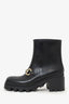 Gucci Black Rubber Chunky Horse-bit Boots Size 40