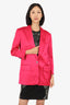 The Kooples Pink Satin Single Breasted Blazer Size 2