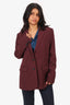 The Kooples Burgundy Single Breasted Blazer Size 40