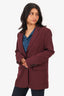 The Kooples Burgundy Single Breasted Blazer Size 40