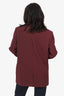 The Kooples Burgundy Single Breasted Blazer Size 40