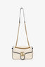 Gucci Cream/Navy Leather Small Marmont Shoulder Bag