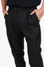 Dior Black Striped Drawstring Zip Hem Pants Size 50 Mens