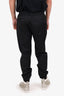 Dior Black Striped Drawstring Zip Hem Pants Size 50 Mens