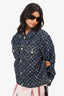 Louis Vuitton Blue Denim Monogram Jacket Size 50 Mens