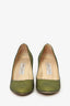 Jimmy Choo Yellow Black Net Detail Heels Size 37