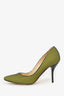Jimmy Choo Yellow Black Net Detail Heels Size 37
