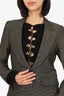 Smythe Black/Gold Wool Single Breasted Blazer Size 6