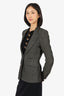 Smythe Black/Gold Wool Single Breasted Blazer Size 6