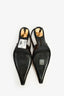 Saint Laurent Burgundy Patent Gold Slingback Heels Size 37