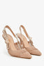 Christian Dior Nude Mesh J'Adior Slingback Heels Size 37