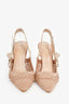 Christian Dior Nude Mesh J'Adior Slingback Heels Size 37