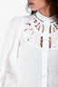 Zimmerman White Floral Linen Long Sleeve Top Size 0