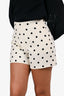 Valentino White/Black Polka Dot Shorts Size 42