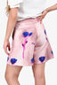Gucci Pink Linen Neon Floral Patterened Shorts Size 40