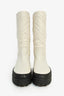 Hermès 2022 White Leather 'Fuji' Rain Boots Size 39