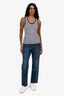 Christian Dior Blue Denim Tapered Jeans Size 2