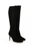 Jimmy Choo Black Suede Heeled Boots Size 38
