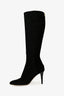 Jimmy Choo Black Suede Heeled Boots Size 38