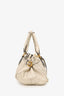 Chloe White Pebbled Leather Paddington Medium Satchel Bag