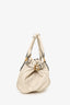 Chloe White Pebbled Leather Paddington Medium Satchel Bag