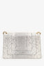 Bvlgari Silver Metallic Karung Medium Serpenti Forever Crossbody