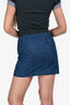 Miu Miu 2017 Dark Indigo Denim Crystal Embellished Mini Skirt Size 40
