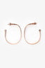 Louis Vuitton Brass Gold Plated Nanogram Hoop Earrings