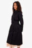Burberry Black Kensington Long Trench Coat Size 4