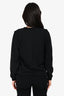 Balmain Black/White Logo Crewneck Sweatshirt Size XXS