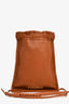 Jacquemus Brown Leather 'Le Pequeno' Drawstring Pouch