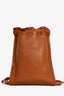 Jacquemus Brown Leather 'Le Pequeno' Drawstring Pouch