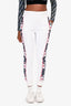Fendi x Fila White Cotton Sweatpants with Blue/Red Logo Sides Size 40 IT