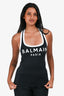 Balmain Black/White Racerback Tank Top Size 34