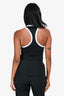 Balmain Black/White Racerback Tank Top Size 34